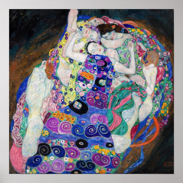 Gustav Klimt - Jungfrun Poster (Framsidan)