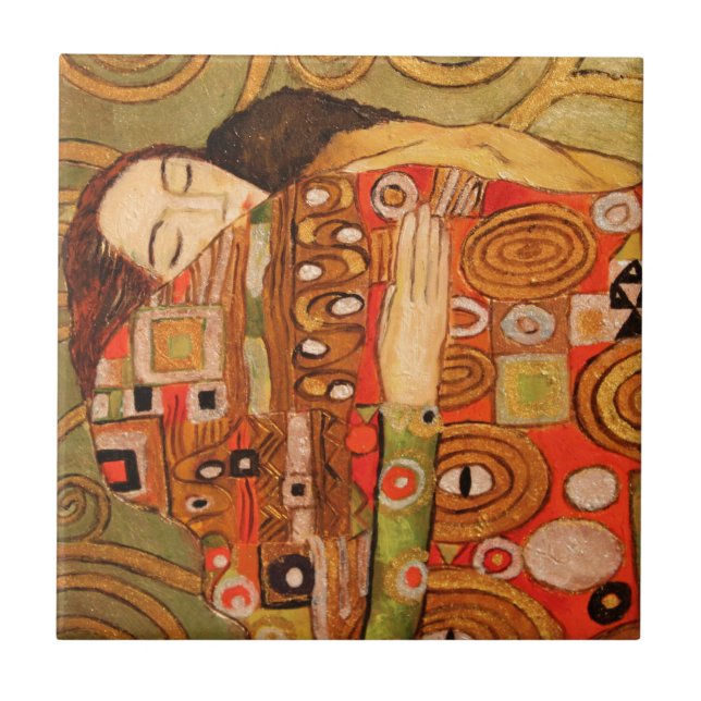 Gustav Klimt Kakelplatta (Framsidan)