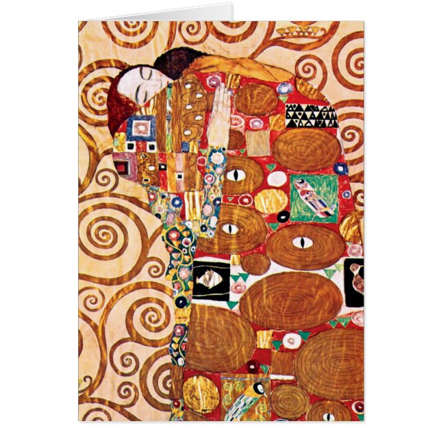 Gustav Klimt - Kammusslan - finkonsmålning Hälsningskort (Framsidan)