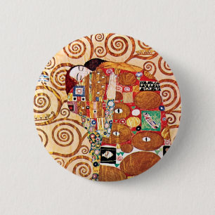 Gustav Klimt - Kammusslan - finkonsmålning Knapp