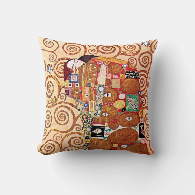 Gustav Klimt - Kammusslan - finkonsmålning Kudde (Framsida)