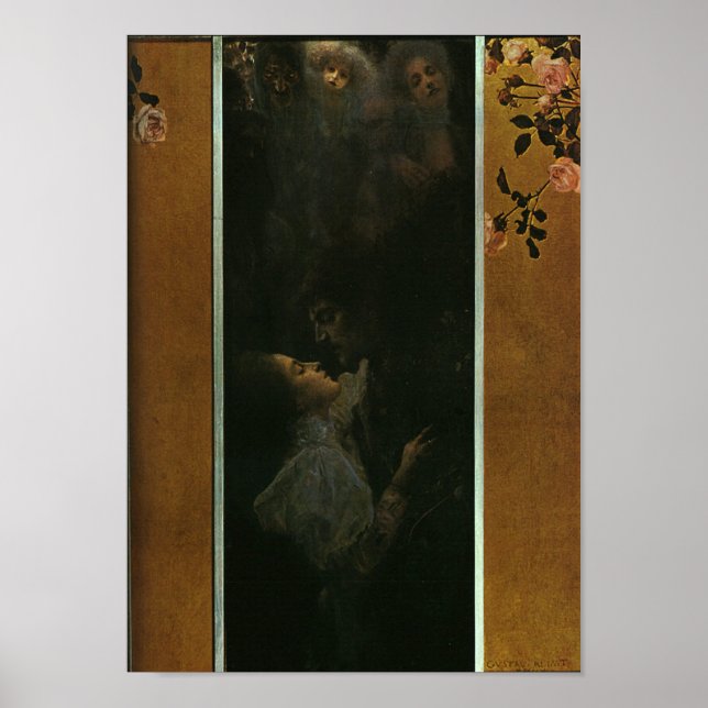 Gustav Klimt Kärlek Poster (Framsidan)