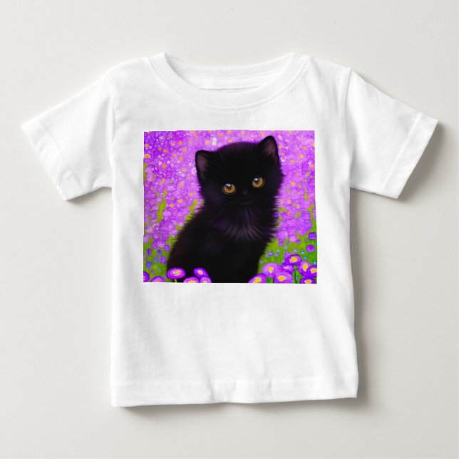Gustav Klimt Katt T Shirt (Framsida)