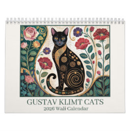 Gustav Klimt Katter 2026 Väggkalender – Art Nouvea Kalender