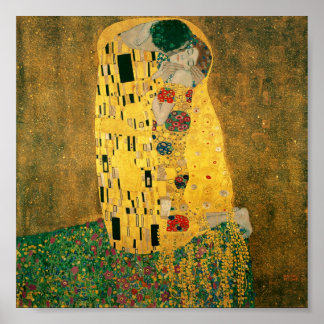 Gustav Klimt - Kismen (El Beso, Le Baiser) Poster