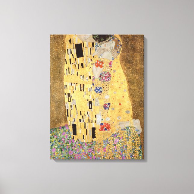 Gustav Klimt | Kiss, 1907-2008 Canvastryck (Framsida)