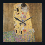 Gustav Klimt | Kiss, 1907-2008 Fyrkantig Klocka<br><div class="desc">The Kiss,  1907-08 | Gustav Klimt | Art Plats: Osterreichische Galerie Belvedere,  Wien,  Österrike | Österrikiska konstnärer | Bilduppsamlingsnummer: XAM601</div>