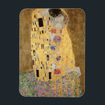Gustav Klimt | Kiss, 1907-2008 Magnet<br><div class="desc">The Kiss,  1907-08 | Gustav Klimt | Art Plats: Osterreichische Galerie Belvedere,  Wien,  Österrike | Österrikiska konstnärer | Bilduppsamlingsnummer: XAM601</div>