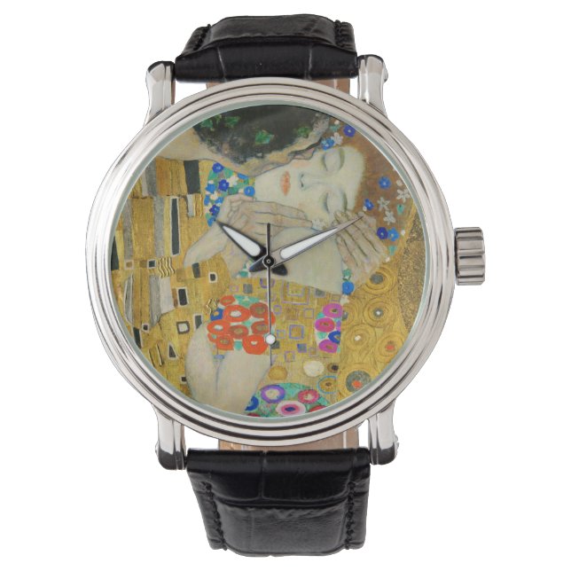 Gustav Klimt, Kiss Ansikte, detaljmålning Armbandsur (Framsida)