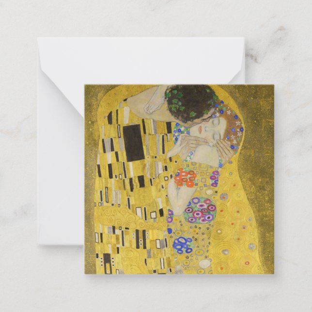 Gustav Klimt - Kiss Anteckningskort (Framsida)