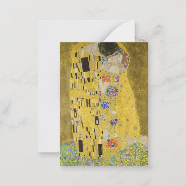 Gustav Klimt - Kiss Anteckningskort (Framsida)