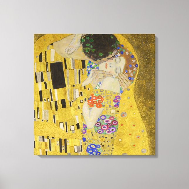Gustav Klimt - Kiss Canvastryck (Framsida)