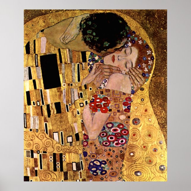 Gustav Klimt: Kiss (detaljer) Poster (Framsidan)