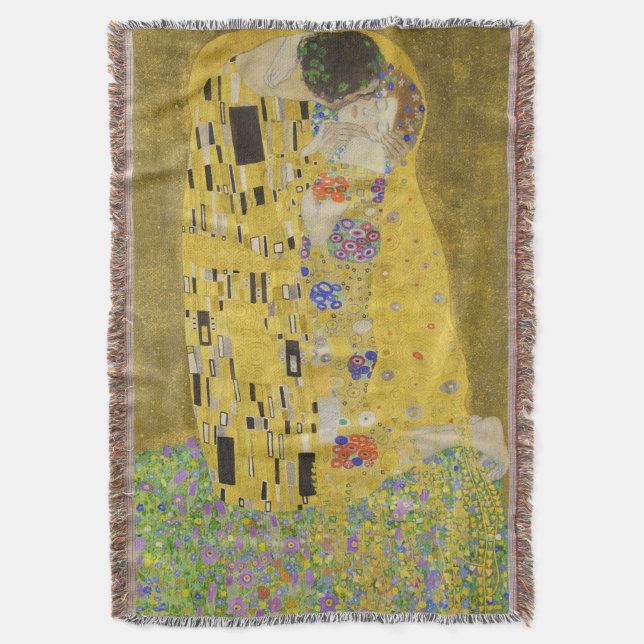Gustav Klimt - Kiss Filt (Framsidan Vertikal)