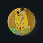 Gustav Klimt, Kiss Fine Art Knapp<br><div class="desc">Gustav Klimt Kiss Fine Art Button</div>