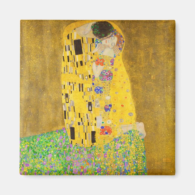 Gustav Klimt, Kiss Fine Art Magnet (Framsidan)