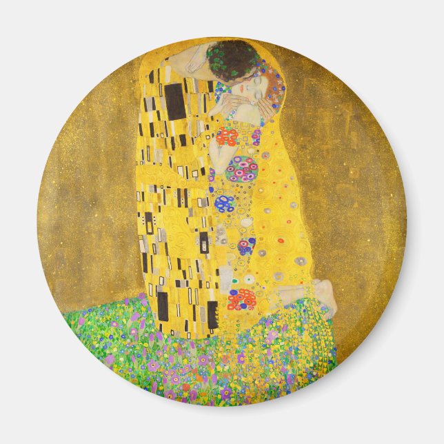 Gustav Klimt, Kiss Fine Art Magnet (Framsidan)