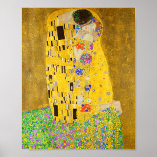 Gustav Klimt, Kiss Fine Art Poster