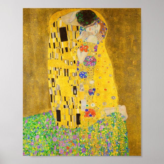 Gustav Klimt, Kiss Fine Art Poster (Framsidan)