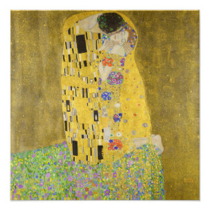 Gustav Klimt - Kiss Fototryck