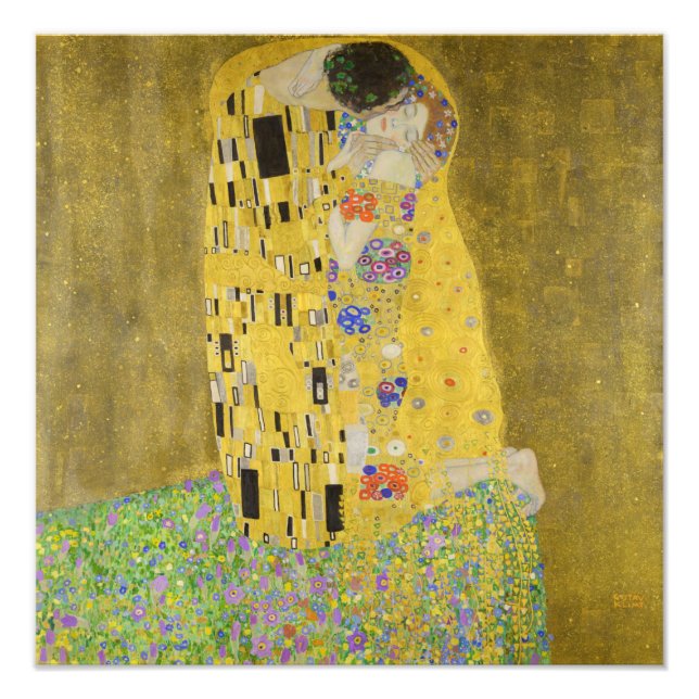 Gustav Klimt - Kiss Fototryck (Framsidan)