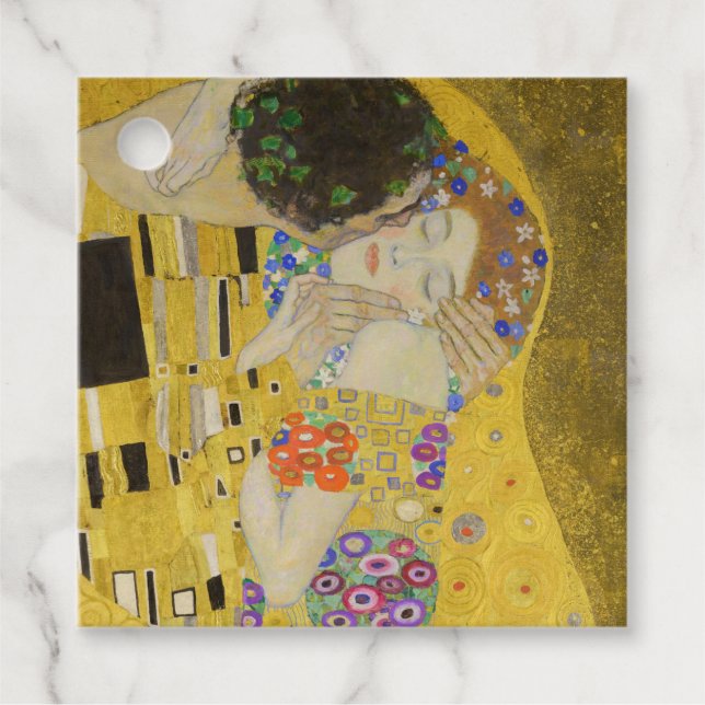 Gustav Klimt - Kiss Gåvor Etiketter (Framsida)