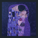Gustav Klimt Kiss i Lila Poster<br><div class="desc">Hand målade akrylmålning av The Kiss av Gustav Klimt på lila. Min rekommenderade storlek är högst 40 x 40 cm och minst 20 x 20 cm för att få bästa möjliga utskrift:) *Observera att den gyllene informationen på utskriften inte kommer att vara äkta guld-folie; den kommer att skrivas ut exakt...</div>