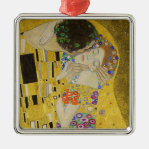 Gustav Klimt - Kiss Julgransprydnad Metall