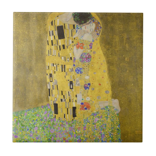 Gustav Klimt - Kiss Kakelplatta (Framsidan)