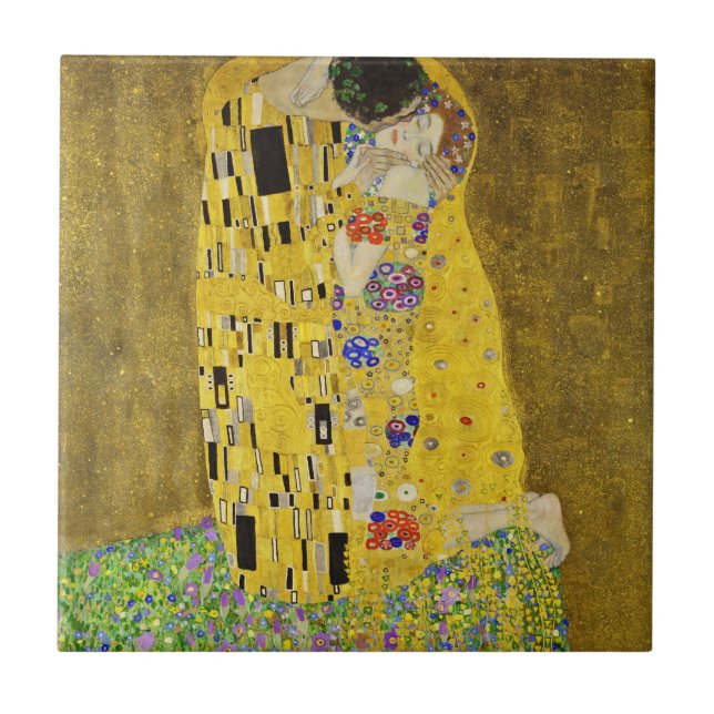 Gustav Klimt - Kiss Kakelplatta (Framsidan)