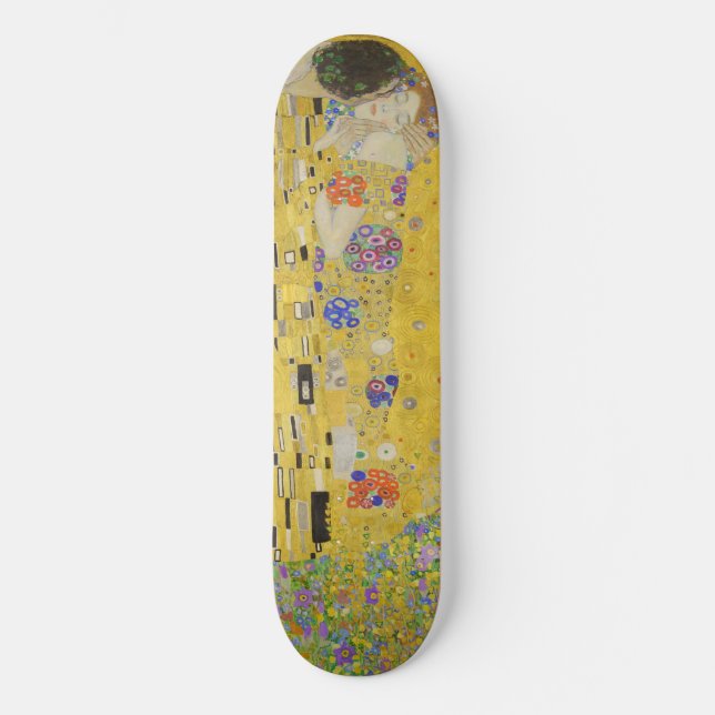 Gustav Klimt - Kiss Mini Skateboard Bräda 18,5 Cm (Framsida)