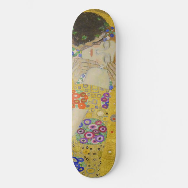 Gustav Klimt - Kiss Mini Skateboard Bräda 18,5 Cm (Framsida)