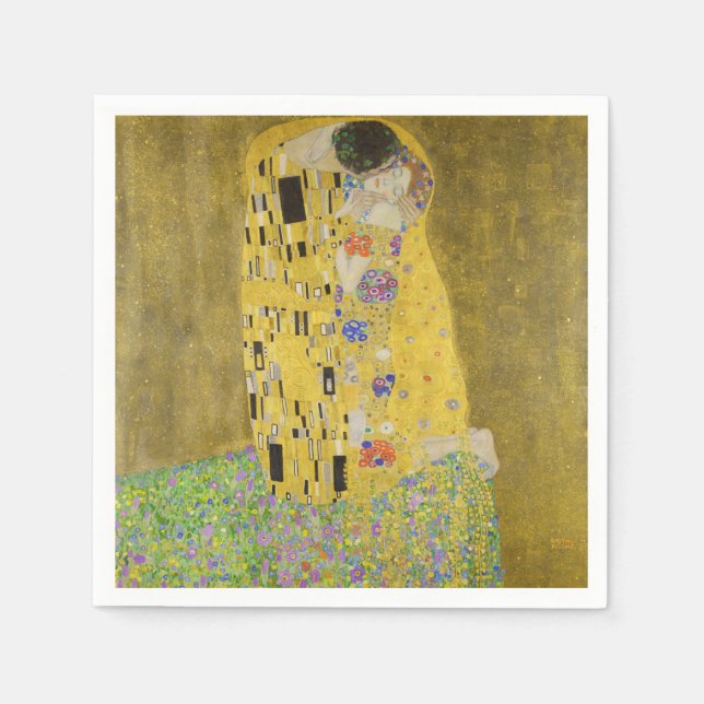 Gustav Klimt - Kiss Pappersservett (Framsidan)