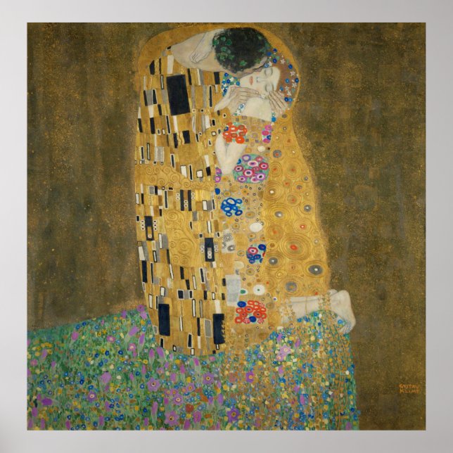 Gustav Klimt - Kiss Poster (Framsidan)