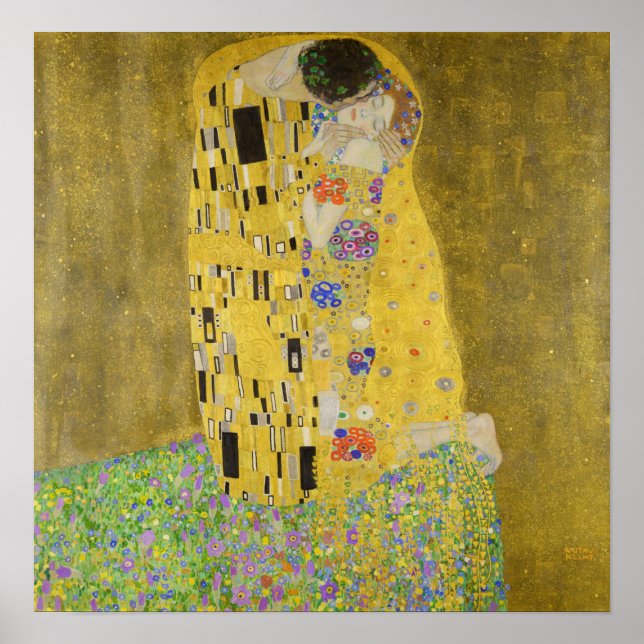 Gustav Klimt - Kiss Poster (Framsidan)