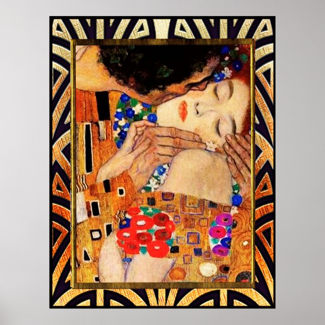 Gustav Klimt - Kiss Poster (Framsidan)
