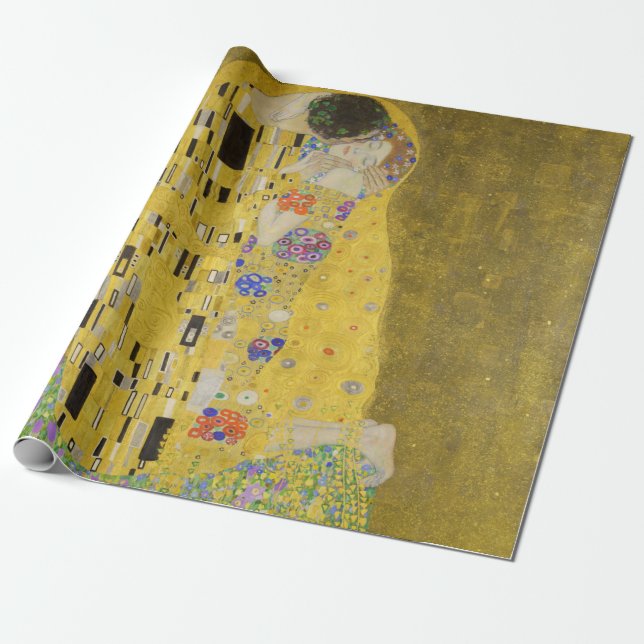 Gustav Klimt - Kiss Presentpapper (Utrullad)