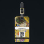 Gustav Klimt - Kiss - QR-kod Bagagebricka<br><div class="desc">The Kiss/Der Kuss - Gustav Klimt 1907-1908</div>