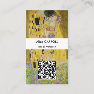 Gustav Klimt - Kiss - QR-kod Visitkort