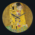 Gustav Klimt - Kiss Stor Klocka<br><div class="desc">Gustav Klimt - Kiss</div>