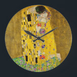Gustav Klimt - Kiss Stor Klocka<br><div class="desc">Gustav Klimt - Kiss</div>