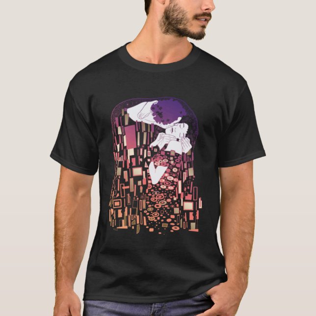 Gustav Klimt Kiss T Shirt (Framsida)