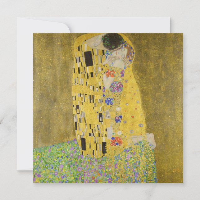 Gustav Klimt - Kiss Tack Kort (Framsida)