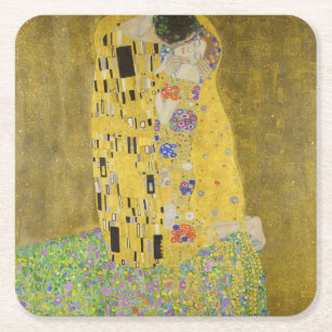 Gustav Klimt - Kiss Underlägg Papper Kvadrat