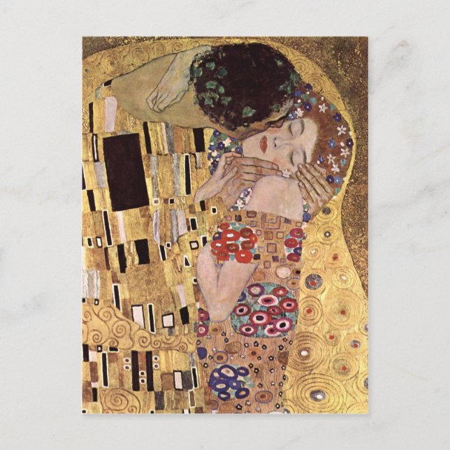Gustav Klimt ~ Kiss Vykort (Framsida)