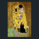 Gustav Klimt - Kisskatten Poster<br><div class="desc">Gustav Klimt - Kissklippet Poster,  Kattkonst,  Klimt-kattutskrift,  Lusnyteutskrift,  Ljusskum,  Hem-dekan Poster,  Svart katt-utskrift,  Svart kattavla,  Svart kattavård,  Kattlover,  Kattlover,  Svart katt-Poster</div>