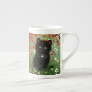 Gustav Klimt Kitten Benporslin Mugg