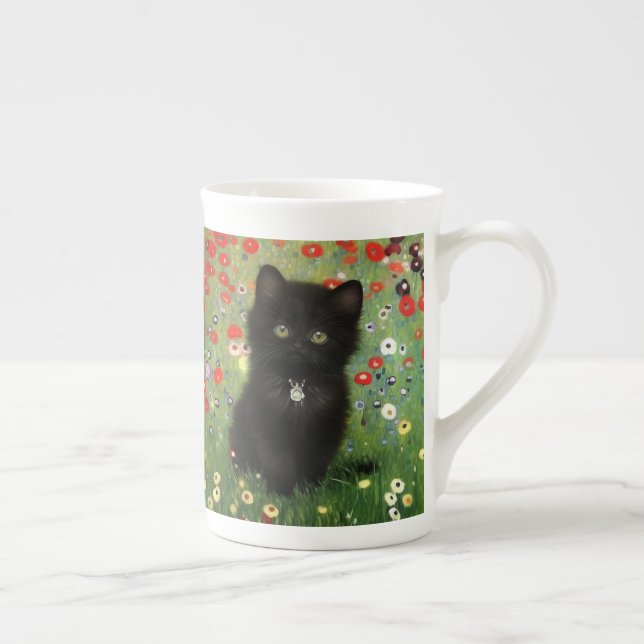 Gustav Klimt Kitten Benporslin Mugg (Höger)