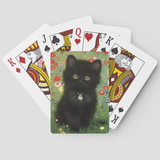 Gustav Klimt Kitten Casinokort (Baksidan)