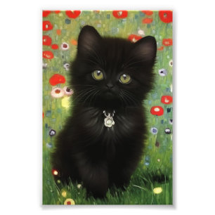 Gustav Klimt Kitten Fototryck